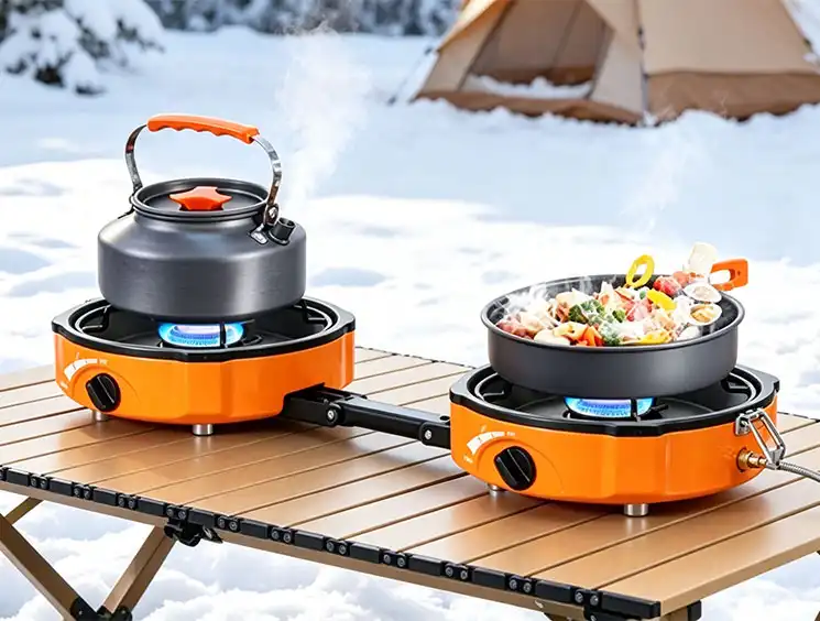 What are the safety features to look for in a mobile stove top?
